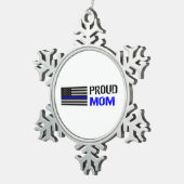 Ornement Flocon De Neige Police - maman fière de police (Vue impression)