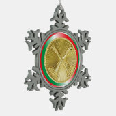 Ornement Flocon De Neige Pompier Capitaine's Gold Bugle (Gauche)