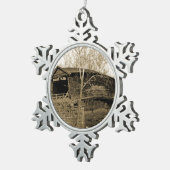 Ornement Flocon De Neige Pont couvert (Vue impression)