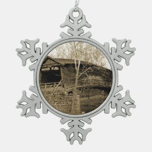 Ornement Flocon De Neige Pont couvert