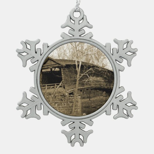 Ornement Flocon De Neige Pont couvert (Devant)