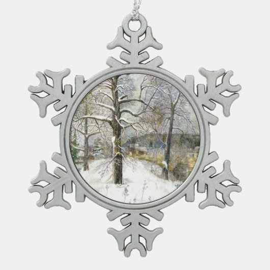 Ornement Flocon De Neige pont d'hiver (Devant)