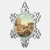 Ornement Flocon De Neige Pont et canal, Venise, Italie (Vue impression)
