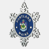 Ornement Flocon De Neige Portland Maine (Vue impression)