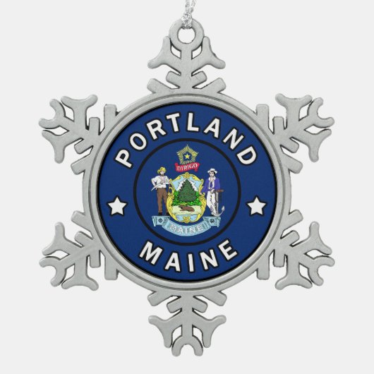 Ornement Flocon De Neige Portland Maine (Devant)
