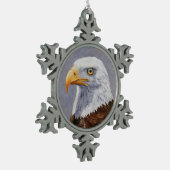 Ornement Flocon De Neige Portrait de Bald Eagle (Gauche)