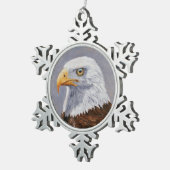Ornement Flocon De Neige Portrait de Bald Eagle (Vue impression)