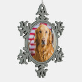 Ornement Flocon De Neige Portrait de chien Golden Retriever (Gauche)