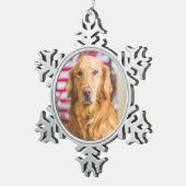 Ornement Flocon De Neige Portrait de chien Golden Retriever (Vue impression)