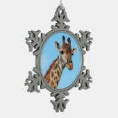 Ornement Flocon De Neige Portrait de girafe (Gauche)
