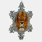 Ornement Flocon De Neige Portrait de Lion (Gauche)