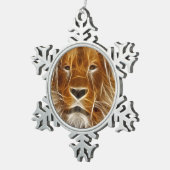 Ornement Flocon De Neige Portrait de Lion (Vue impression)