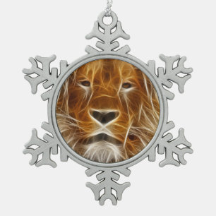 Ornement Flocon De Neige Portrait de Lion