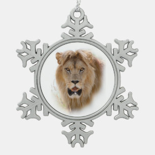 Ornement Flocon De Neige Portrait de lion