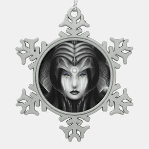 Ornement Flocon De Neige Portrait De L'Ornement De Cyiria Snowflake De Minu