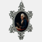 Ornement Flocon De Neige Portrait de pouce, Benjamin Franklin Père fondateu (Gauche)