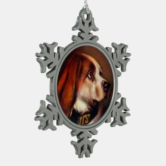 Ornement Flocon De Neige PORTRAITS DE CHIEN MINIATURE Bloodhound (Gauche)