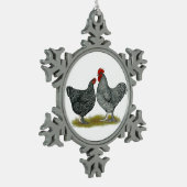 Ornement Flocon De Neige Poulets de Maline (Gauche)