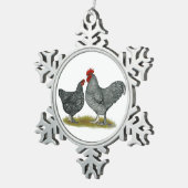 Ornement Flocon De Neige Poulets de Maline (Vue impression)