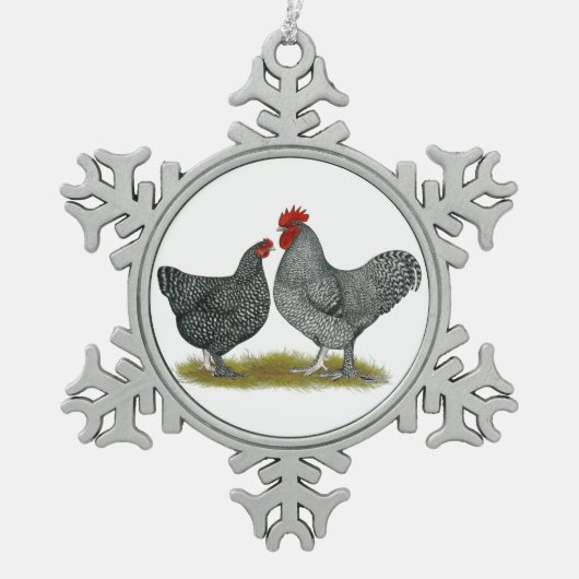 Ornement Flocon De Neige Poulets de Maline (Devant)