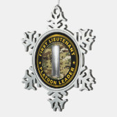 Ornement Flocon De Neige Premier Lieutenant 1LT Chef de section (Vue impression)
