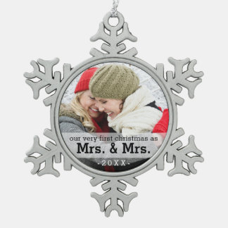 Ornement Flocon De Neige Premier Noël comme Mme et Mme Keepsake Ornament