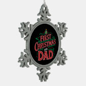 Ornement Flocon De Neige Premier Noël Comme Papa Correspondait Noël (Gauche)