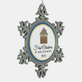 Ornement Flocon De Neige Premier Noël Dans Notre Nouvelle Maison (Gauche)