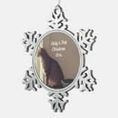 Ornement Flocon De Neige Premier Noël de Kitty (Vue impression)