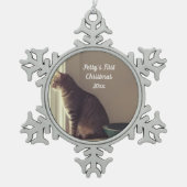 Ornement Flocon De Neige Premier Noël de Kitty (Devant)