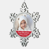 Ornement Flocon De Neige Premier Noël du bébé (Vue impression)