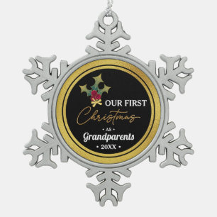 Ornement Flocon De Neige Premier Noël du grand-parent