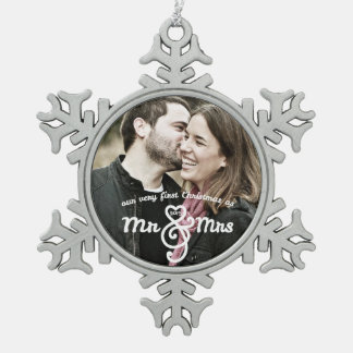 Ornement Flocon De Neige Premier Noël en tant qu'Ornament M. & Mme Keepsaké