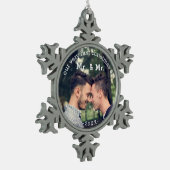 Ornement Flocon De Neige Premier Noël en tant qu'Ornament Mr & Mr Keepsaké (Gauche)