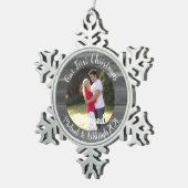 Ornement Flocon De Neige Premier Noël engagé (Vue impression)