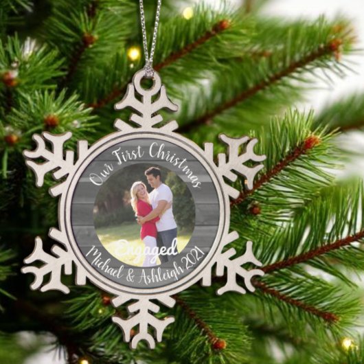 Ornement Flocon De Neige Premier Noël engagé