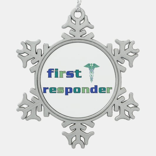 Ornement Flocon De Neige Premier répondeur (Devant)