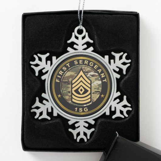 Ornement Flocon De Neige Premier Sergent 1SG (Boîte)