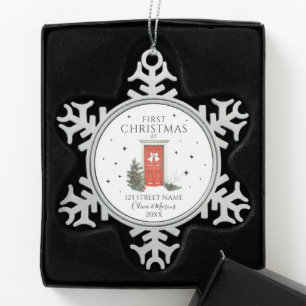 Ornement Flocon De Neige Premiers Noël Nouvelle Adresse Maison Décoration P