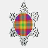 Ornement Flocon De Neige Pride Tartan (Vue impression)