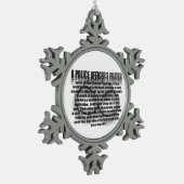 Ornement Flocon De Neige Prière du policier (Gauche)