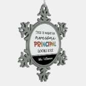 Ornement Flocon De Neige Principal principal personnalisé Funny Principal (Gauche)