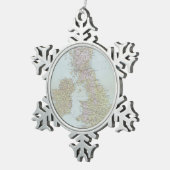 Ornement Flocon De Neige Principales routes des îles britanniques (Vue impression)