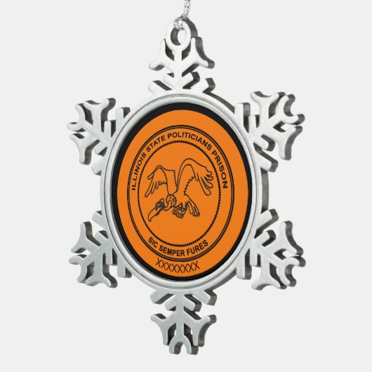 Ornement Flocon De Neige Prison des politiciens de l'Illinois (Vue impression)
