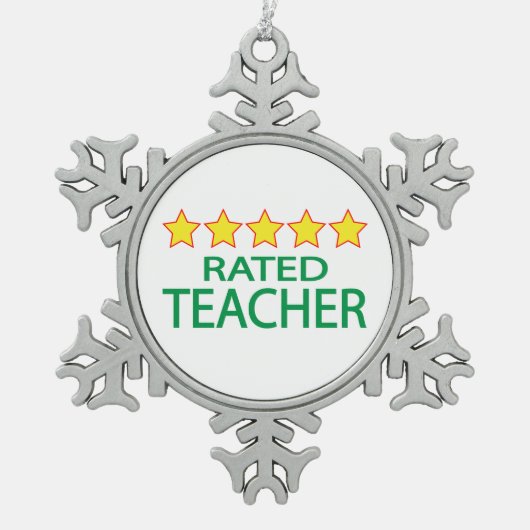 Ornement Flocon De Neige Professeur cinq étoiles (Devant)