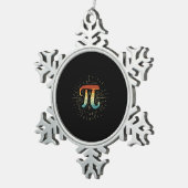 Ornement Flocon De Neige Professeur de mathématiques Cute Pi (Vue impression)