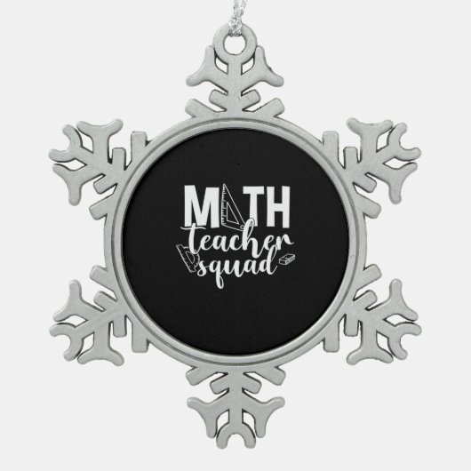 Ornement Flocon De Neige Professeur de mathématiques Équipe d'enseignants d (Devant)