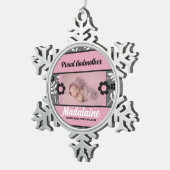 Ornement Flocon De Neige Proud Godmother Pink Retro (Vue impression)