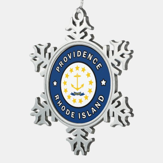 Ornement Flocon De Neige Providence Rhode Island (Vue impression)
