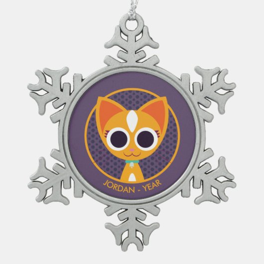 Ornement Flocon De Neige Purrl le chat (Devant)